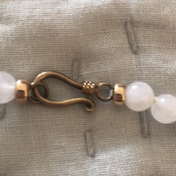 White Handmade Glass Coral And Bead Necklace 18 " - EUC - Picture 3 of 7